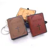 Key Rings Mini Books Design Leather Bible Cross Pattern Keychains For Gifts 1143 T2 Drop Delivery Jewelry Otzcl