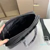 2023-Famous designer men's pure leather black plain weave briefcase messenger laptop bag business office cross-body traveling shoulderbag purse