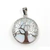 Collane con ciondolo Sterling Sier Gemstone Family Tree Of Life Collana Gioielli delicati Anniversario Regali di compleanno per ragazze Mamma e Wo Dhq94