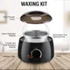 Värmare Vaxningskit Wax Warmer Hårborttagningsvärmare med 200 g hårda vaxbönor 10st applikatorer pinnar paraffin varm vaxmältmaskin 500 ml