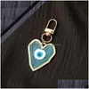 Principais anéis que florescem coração Evil Eye Cabine para amantes de amantes Presente de resina de bolsa de carros de keyring de keyring jóias de entrega de gotas dhgarden dh3tk