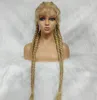 32 inch front lace wig synthetic fiber four strand braid, fish bone braid, full head set Braid lace wig with many styles to choose from and support customization