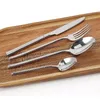 Flatware Sets Jaswehome 4Pcs Cutlery Set 304SS Steak Knife Fork Spoon Grade Family Tableware High End Silverware