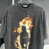 Männer T Shirts Straße Kreative Abstrakte Flamme Charakter Gedruckt T-shirt Männer Frauen Shirt Kurzarm Hip-Hop Top Tees