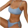 Kvinnors badkläder Kvinnors 2023 Bikini Set Women Swimming Suit Padded Bh Biquini Tvådelt Thong Bathing Brazilian Baddräkt