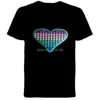 T-shirts pour hommes Vente chaude T-shirt en coton Led activé par le son Light Up and Down Égaliseur clignotant EL T-shirt Hommes pour Rock Disco Party DJ Top Tee J230516