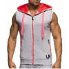 Herren-Kapuzenpullover, ärmelloses Sweatshirt, Bodybuilding-Trainingsbekleidung, Kapuzen-Tanktop, Fitnessstudio, Sport-Kapuzenpullover, männliche Jogger, Sportbekleidung, Westen