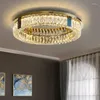 Luzes de teto Sala de estar pingente de cristal com estilo de estilo de estilo de alta qualidade lustre de estudo redondo de alta qualidade lustre