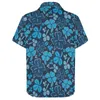 Męskie koszule St Patricks Day wakacyjny koszula Mężczyźni Niebieskie szamko -nadruk hawajskie krótkie rękawowe streetwearne bluzki Obecne bluzki