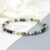 Strand Natural Stone Armband Multicolor Fire Agates Round Beaded Elastic ArmeletsBangle Charm Women Men Yoga smycken Pulseira