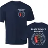 Erkek Tişörtler İlk Özel Servis Gücü USA Kanada Kara Şeytan Tugayı T-Shirt Yaz Pamuklu Büyük Boy Sokak Giyim Erkekler Tişört Yeni Tees P230516