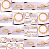 Perlé En Gros De Mode Naturel Bijoux Citrine 10Mm Perles Rondes Semi Précieuse Pierre Cristal Chunky Rouge Bracelets Bracelets Pour Les Femmes Dhabx