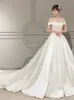 2025 manches robe élégante super off épaule perlage à la main qualité de mariée avec des perles faites à la main toute robe avec dentelle luxe et robe de mariée belle robe de mariée