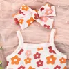 Clothing Sets 2023-03-02 Lioraitiin 0-18M Baby Girls 3Pcs Summer Outfits Floral Print Spaghetti Strap Romper Shorts Headband Set