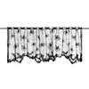 Curtain Lace Windows Macrame Halloween Curtains Goth Home Decor Black Out Panel