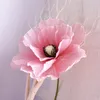 Decorative Flowers Linen Poppy Large Flower Head DIY Wedding Home Background Wall Decoration Wreath Arch Fake Artificial