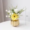Decorative Flowers Home Decor Artificial Decoration Accessory Indoor Simulation Tabletop Ornaments Creative Ceramic Vase Gifts