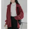 Women's Blouses Retro Fashion Women Corduroy Shirt Button Jacket Long Sleeve Top Mid-length Wholesale Spring Autumn Coat Office