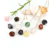 Argent Naturel Pierre Fil Enroulement Pendentif Irrégulier Améthyste Rose Quartz Cristal Agate Colliers Bijoux Accessoires