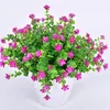 Fleurs décoratives 5PC faux artificiel extérieur pour la décoration résistant aux UV pas de décoloration Faux plantes en plastique jardin porche fenêtre cuisine bureau