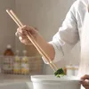 Chopsticks Sumpit Kayu Ekstra Panjang Jepang Beech Dipoles Makanan Goreng Mie Anti Selip Alat Memasak Dapur 230516