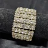 Bracelet en alliage de cristal strass complet Bracelet extensible Lady danse du ventre Performance bijoux bracelets