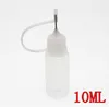 100pcs vazios de ponta de agulha conveniente para encher com suco garrafa de plástico 5ml 10ml 20ml 50ml