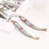 Keychains Funny Pacific Saury Keychain PVC Martin Fish Simulation Food Grilled Sea Key Chain Pendant Buckle Bag Decor Accessories