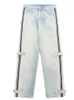 Men's Jeans Men's Fashion Loose Fit Straight-Leg With Zipper Vintage Washed Y2K Pants Mens Baggy Men Clothing