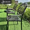 Camp Furniture Outdoor Cast Aluminum Tables And Chairs Courtyard Leisure Villa Garden Wrought Iron