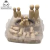 Jouets de dentition pour bébé 52 pièces poupées en bois érable non peint enfants cadeaux d'anniversaire faits à la main mariages inachevés gâteau poupées décor poupées jouets de dentition ensemble 230516