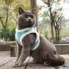 Leidt jukkonijnbont zachte winter warme reflecterende kleine kattenharnas en riem set verstelbaar vest voor huisdier gemakkelijke controle honden walk lead