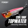 Приманки заманивает Noeby Popper Fishing Prishing 120 мм 41 г 190 мм 129G Topwater Bubble Baits Jet Popper Wobblers для GT Tuna Big Game Fishing Lure 230516