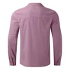 Chemises décontractées pour hommes printemps hommes chemises en lin ample solide à manches longues col rabattu bouton rétro automne chemise pour homme Blouse Sexy hauts en gros 230515