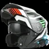 Hełm motocyklowy kask Bluetooth Flip Flip Up Full Face ECE Certyfikacja dla Man Motocross Double Lens ABS Bezpieczeństwo Moto Moto