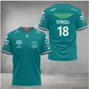 2023 ASTON MARTIN F1TEAM TシャツスペインのレーシングドライバーFernando Alonso 14とStroll 18 Hot Sale特大