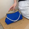 Sacs de soirée sacs à main de luxe pour femmes élégant plissé bandoulière 2023 tendance Clip sac à main perle poignée cadre