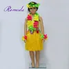 Декоративные цветы детские гавайские юбки Hula Grass Lei Set Headwear Bracelet Bracelet Garland Leis