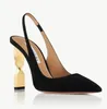 Everyday Wear Twist Leather Sandals Shoes For Women Strappy Design Golden Twisted Stilleto Heels