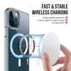 Luxury Magsafe -fodral för iPhone 14 Pro Max 13 12 Mini 11 XR XS X 8 7 Plus Magroge Plating Transparent Case Compatible Wireless Charger