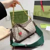 Bolso de diseñador Bolso de mano Bolso de hombro de lujo Ophidia Bolso para axilas Luna creciente Bolsos de mujer Letras de fresa Hobo Rojo Verde Correa de hombro ajustable Monedero Azul