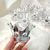 Gift Wrap Small Crown Candy Box Baby Shower Wedding Party Decorative Boxes Gold Silver Color Plastic Chocolate