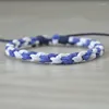 Bracelets de charme 3pcs por atacado Branco e roxo Bracelete tecida Bracelete trançado