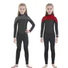 Våtdräkter Drysuits Girls Thick Swimsuit Boys Neoprene Surf Wetsuit 2,5 mm Underwater Free Diving Suit Jellyfish Scuba Badkläder Barn Bad Set 230515