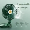 Fans 5200mAh ventilateur pliant 3 vitesses Mini ventilateur USB Rechargeable lampe de bureau ventilateur refroidisseur d'air ventilateur mural pour dortoir bureau