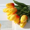 Flores de tulipa artificial mini flores de tulipa finge flores flores banquetes de casamento decoração de casa no dia dos namorados dia