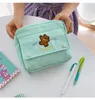 Kalem Çantaları Defterler için Çok Fonksiyonlu Depolama Çantası Kalemler Sevimli Büyük Kalem Kılıfı Seyahat Kalem Kasılması Kutu Kawaii Planlayıcı Organizatör Pouch