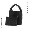 Evening Bags Likebag Fashion Neoprene Woven Bag Handwoven Handbags Nylon Large Capacity Messenger with Clutch