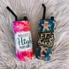 Sublimation 15oz 20oz Straight Hookah Tumbler Stainless Steel Smoking Cups With Lid & Straw DIY Portable Travel Water Bottle