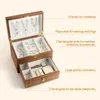 Jewelry Boxes Double Layer Large Wooden Jewelry Box Organizer Women Men Jewelry Display Drawer Case Earrings Ring Necklace Jewellery Storage 230515